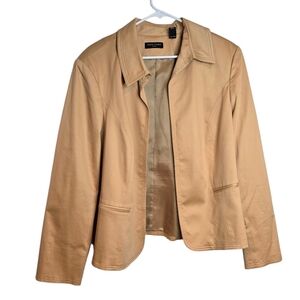Valerie Stevens Womens Plus 22W Jacket Gold Portofino Hook Eye Long Sleeve